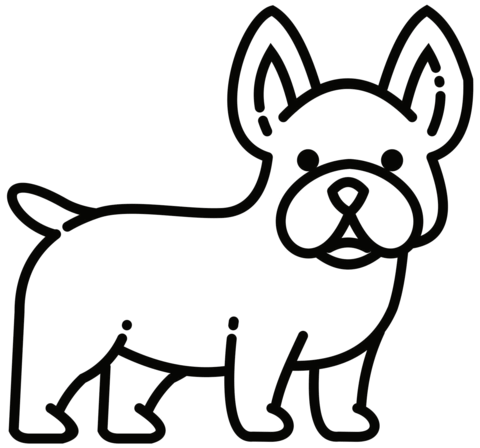 French Bulldog Coloring Page